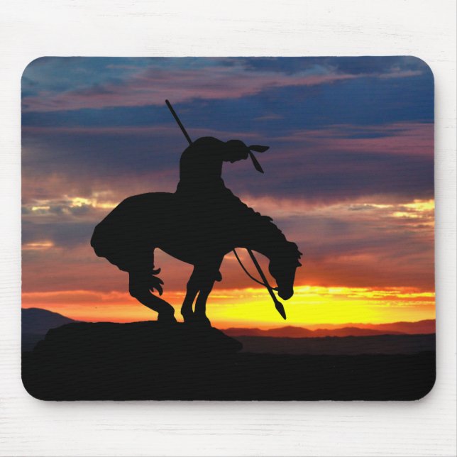 Ende der Trail-Silhouette mit Sunset Mouse Pad Mousepad (Vorne)