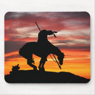 Ende der Trail-Silhouette mit Sunset Mouse Pad Mousepad