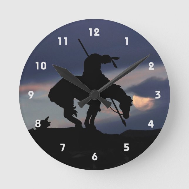 Ende der Trail Silhouette Wall Uhr (Vorderseite)
