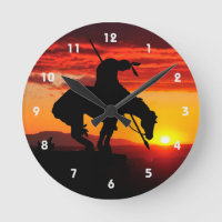Ende der Trail Silhouette Wall Uhr