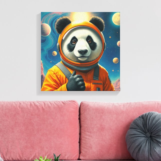 ENDE DER WELT - RIESENPANDA 3 LEINWANDDRUCK (Insitu (Wohnzimmer))