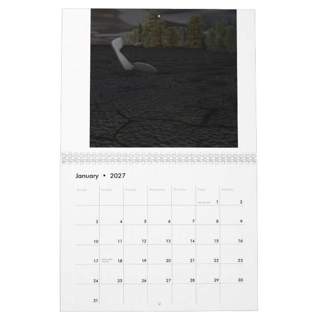 Ende der Weltzählung unten Kalender (Jan 2027)