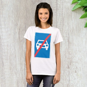 Ende des Autobahn-Verkehrszeichens T-Shirt