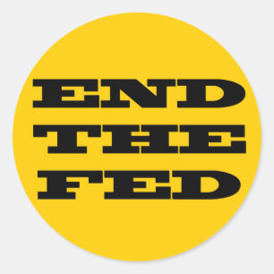 ENDE DES GEFÜTTERT Aufklebers Runder Aufkleber