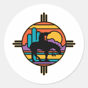 Ende des Hintereingeboren-amerikanischen Runder Aufkleber