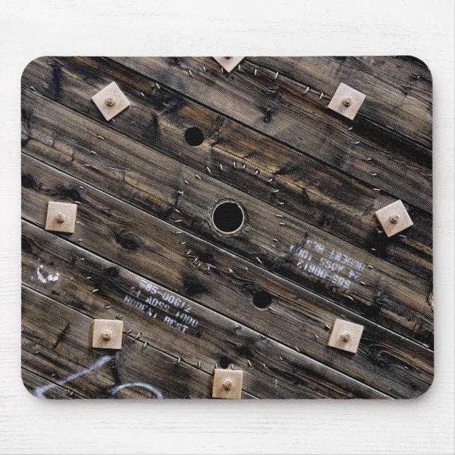 Ende des Industriedrahtpools aus Holz Mousepad (Vorne)