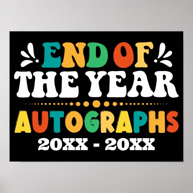 Ende des Jahres Personalisiert Poster (Vorne)