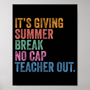 Ende des Jahres Schule aus Sommerpause Mütze Poster