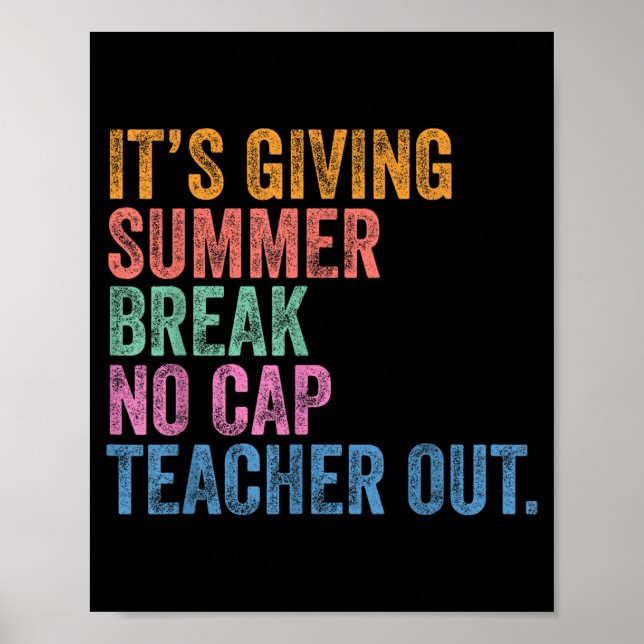 Ende des Jahres Schule aus Sommerpause Mütze Poster (Vorne)