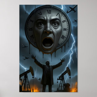 Ende des Öl-Surrealen-Sturmwarnungsplakats Poster