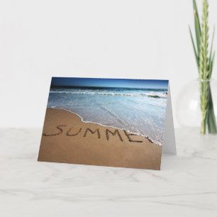 Ende des Sommers an der Küste von Calilfornia Feiertagskarte