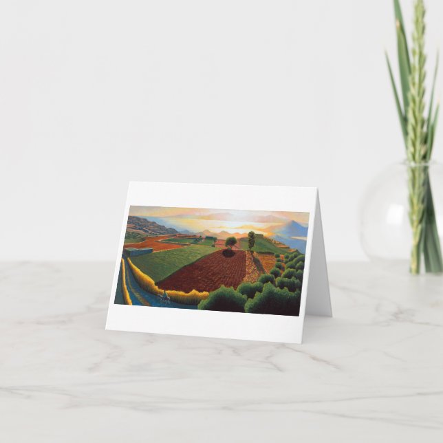 Ende des Tages auf Naxos Karte (Vorderseite)