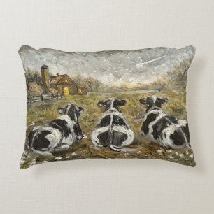 Ende des Tages Kühe Whimsical Farmhouse Kuh Vintag Dekokissen