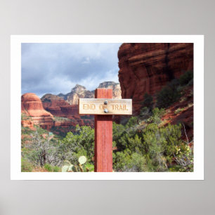 Ende des Trail in Sedona Poster