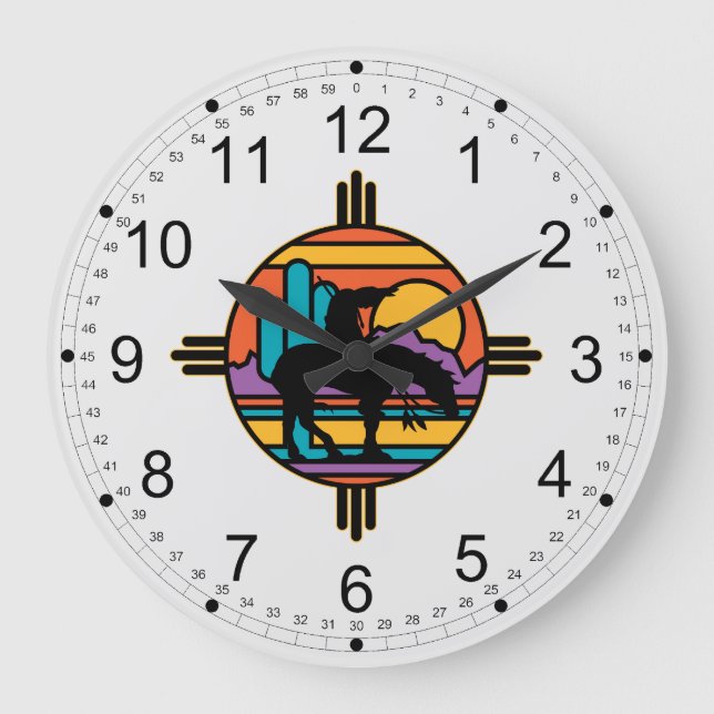 Ende des Trail Native Amerikanischen Ureinwohners Große Wanduhr (Vorderseite)
