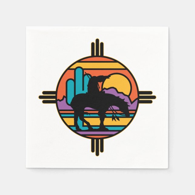 Ende des Trail Native Amerikanischen Ureinwohners Serviette (Vorderseite)