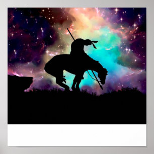 Ende des Weges mit Nordlichtplakat Poster