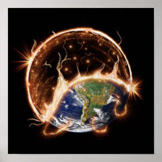 Ende des Weltposters. Poster