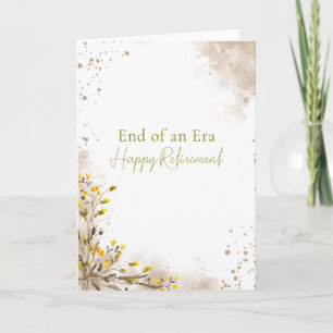 Ende einer Ära Elegantes Rentengeschenk Karte
