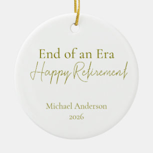 Ende einer Ära Elegantes Rentengeschenk Keramik Ornament