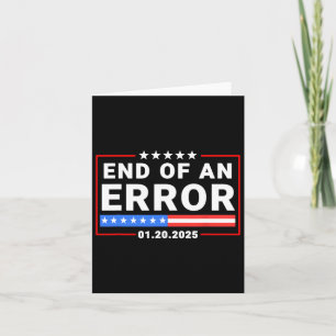 Ende eines Fehlers Trump 20. Januar 2025 Einweihun Karte