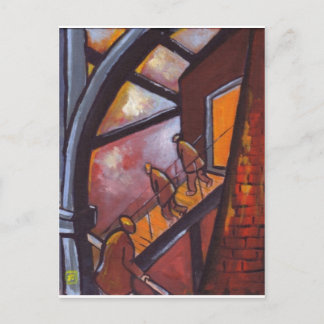 ENDE EINES HARTEN TAGES POSTKARTE