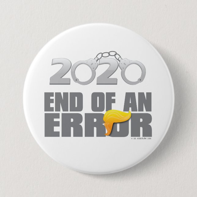 Ende eines Knopfes des Fehler-2020 Button (Vorderseite)