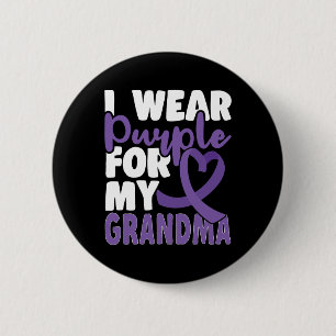 Ende Heimer Ich trage Lila für meine Oma Demenz A Button