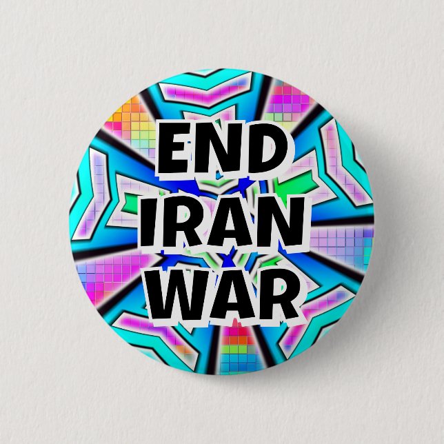 ENDE IRAN-KRIEG (Sie können die Wörter ändern) Button (Vorderseite)