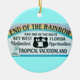 Ende Key Wests Florida der Keramikornament