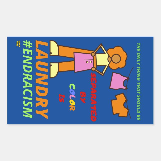 "ENDE RACISM" RECHTECKIGER AUFKLEBER (Vorderseite)