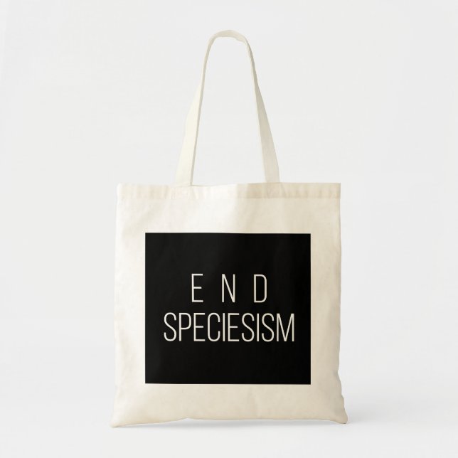 Ende Speciesism vegane Tierrecht-Taschen-Tasche Tragetasche (Vorne)