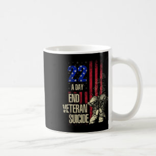 Ende Veteran Suizid Bewusstsein 22 A Day Patriotic Kaffeetasse