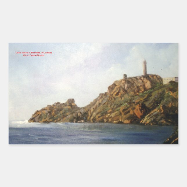 Ende Vilano (Camariñas. Zu Coruña) Rechteckiger Aufkleber (Vorderseite)