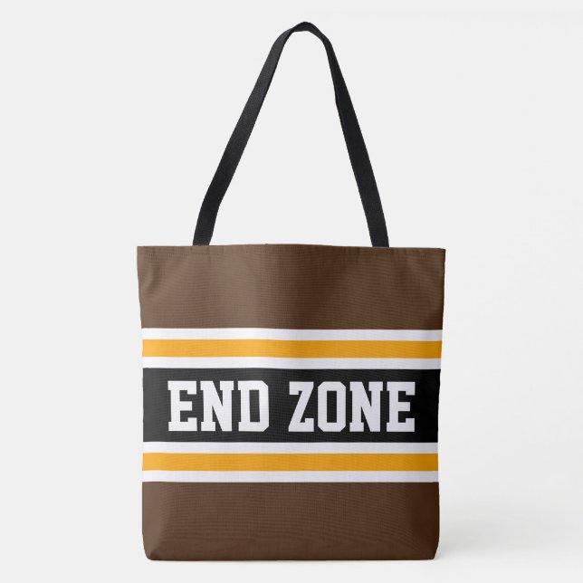 ENDE ZONE Fett Athletic Brown Yellow Black Strips (Vorderseite)