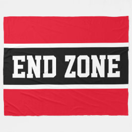 ENDE ZONE Helle Red Schwarz-weiß Athletic Stripes Fleecedecke