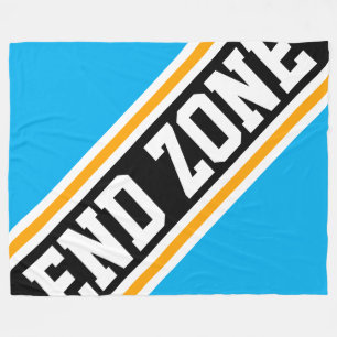 ENDE ZONE Spaß Coole blaue schwarze Streifen Fleecedecke