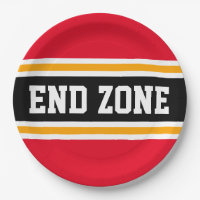 ENDE ZONE Spaß Helle Red Black Football Streifen