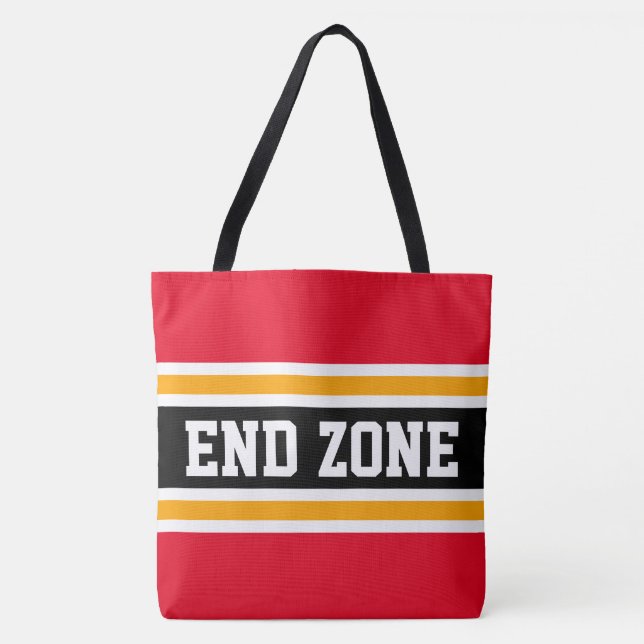 ENDE ZONE Sporty Bright Red Gelb Black Stripes (Vorderseite)