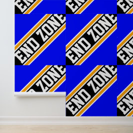 ENDE ZONE Tiled Royal Blue Yellow Black Stripes Tapete