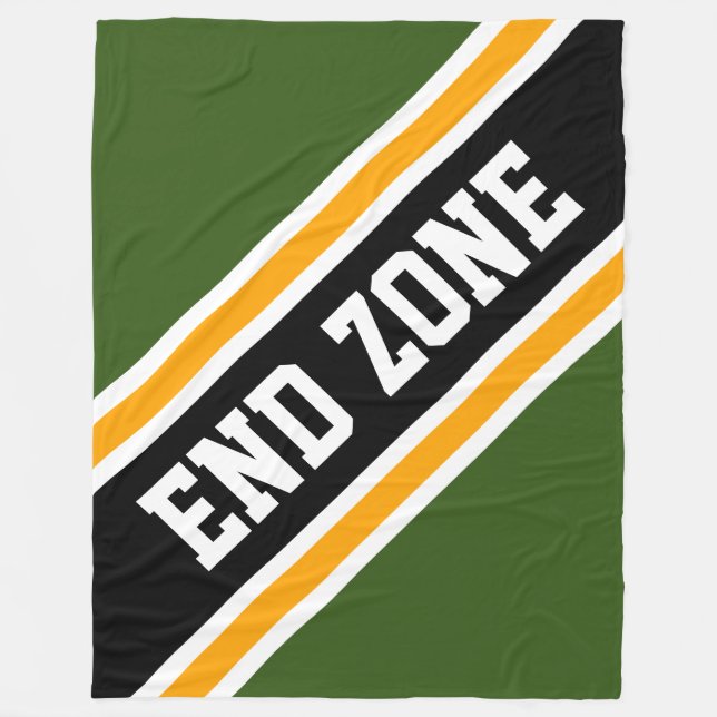 ENDE-ZONE-Wälder Gelb-schwarz-Streifen Fleecedecke (Vorderseite)