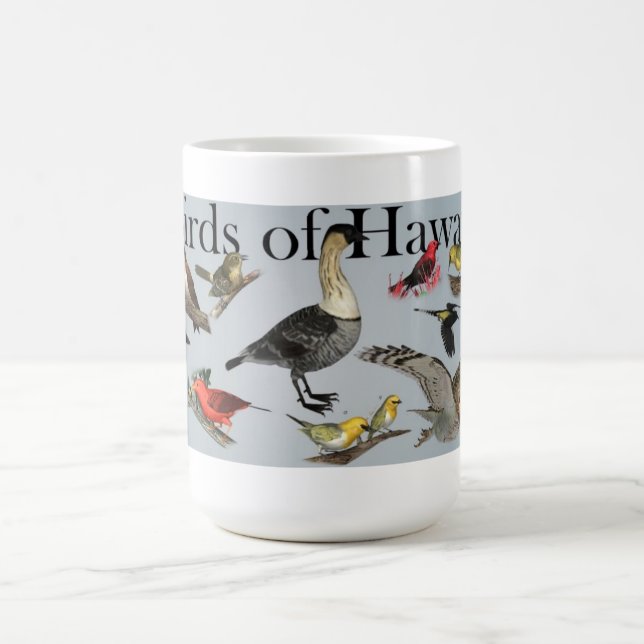 Endemische Vögel von Hawai'i Kaffeetasse (Mittel)