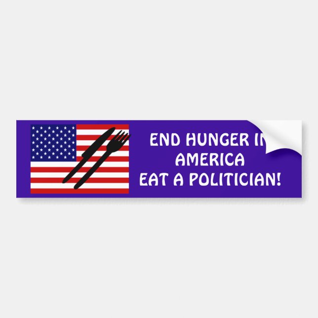 ENDEN-HUNGER IN AMERIKA AUTOAUFKLEBER (Vorne)