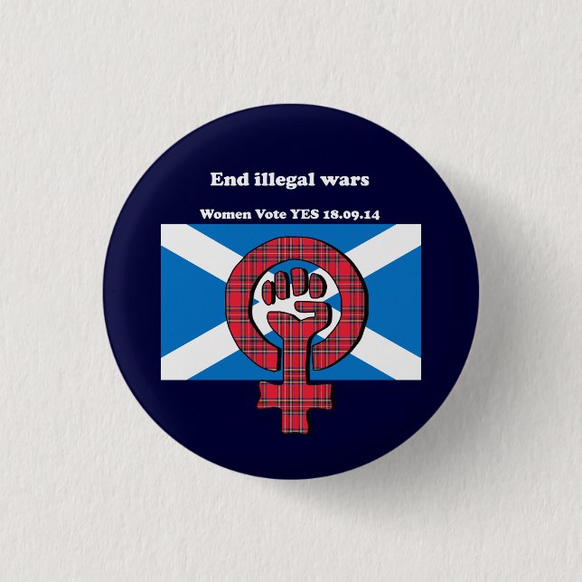 Enden-illegale Kriegs-schottisches Button (Vorderseite)