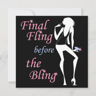 Endflug vor dem Bling Einladung
