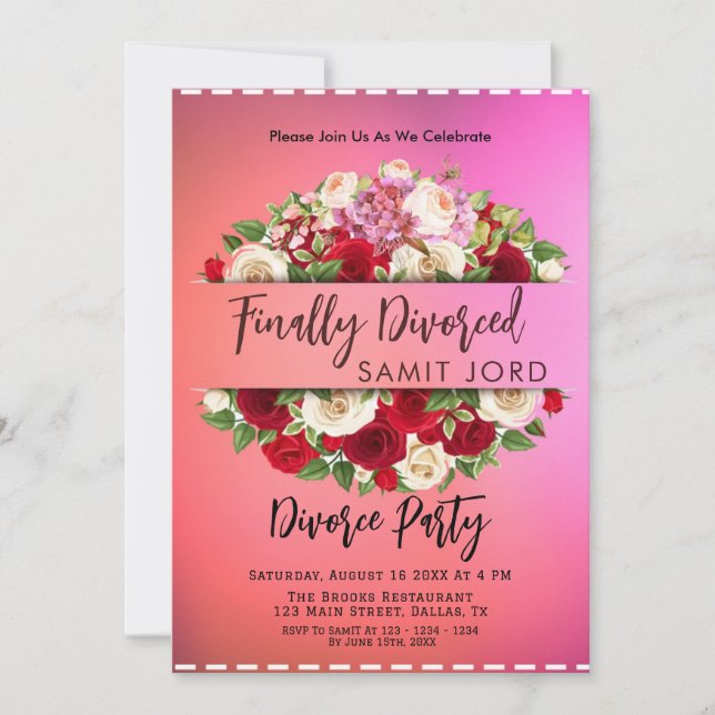 endgültig geschieden einladung (Vorderseite)