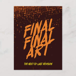 Endgültige Endgültige Kunst - Vintage-Filmplakat-P Postkarte