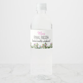 Endgültiges Fiesta Personalisiertes Wasserflaschen Wasserflaschenetikett