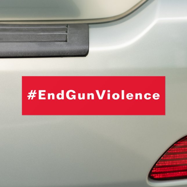 #EndGunViolence End Gun-Gewalt rot Autoaufkleber (Auf Auto)