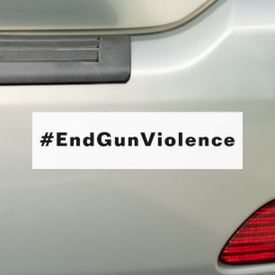 #EndGunViolence End Gun-Gewalt schwarz Autoaufkleber